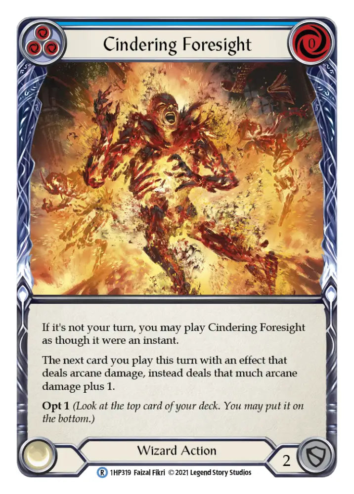 Cindering Foresight (Blue) [1HP319] (History Pack 1) - Flesh And Blood Single
