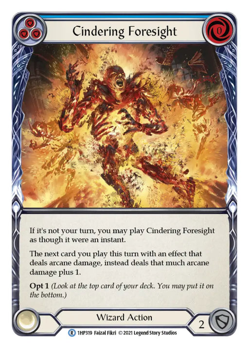Cindering Foresight (Blue) [1HP319] (History Pack 1) - Flesh And Blood Single