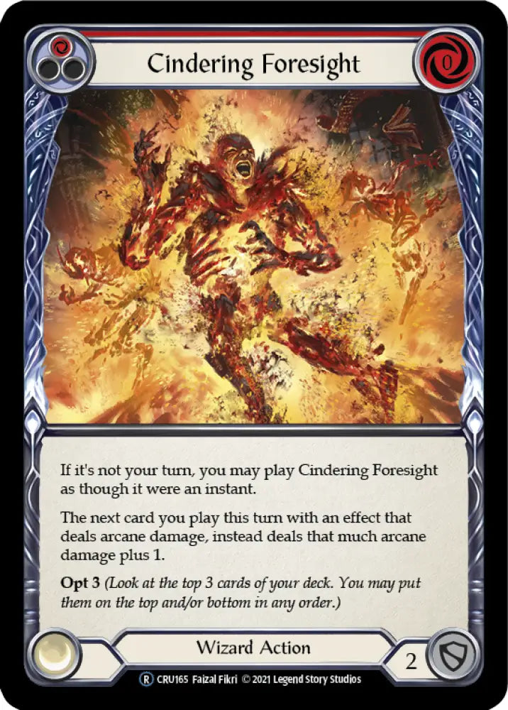 Cindering Foresight (Red) [Crucible of War Unlimited] Unlimited Normal - Flesh And Blood Single
