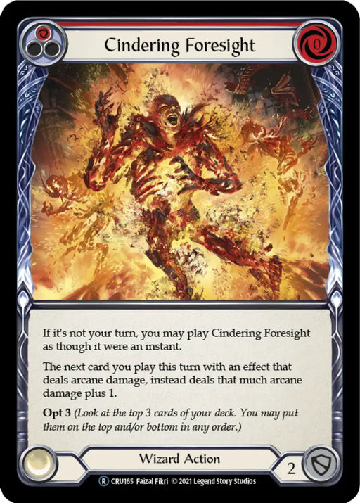 Cindering Foresight (Red) [Crucible of War Unlimited] Unlimited Normal - Flesh And Blood Single