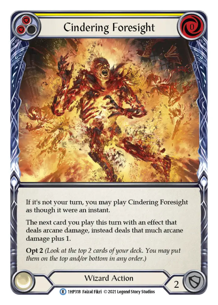 Cindering Foresight (Yellow) [1HP318] (History Pack 1) - Flesh And Blood Single