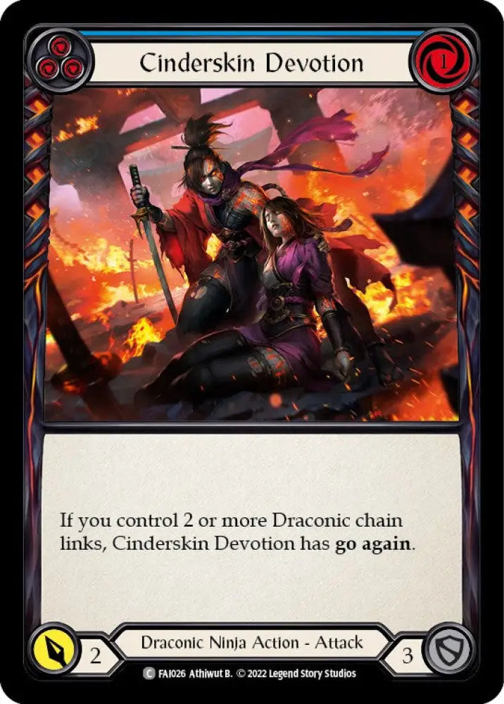 Cinderskin Devotion (Blue) [Uprising] (Fai Blitz Deck) - Flesh And Blood Single