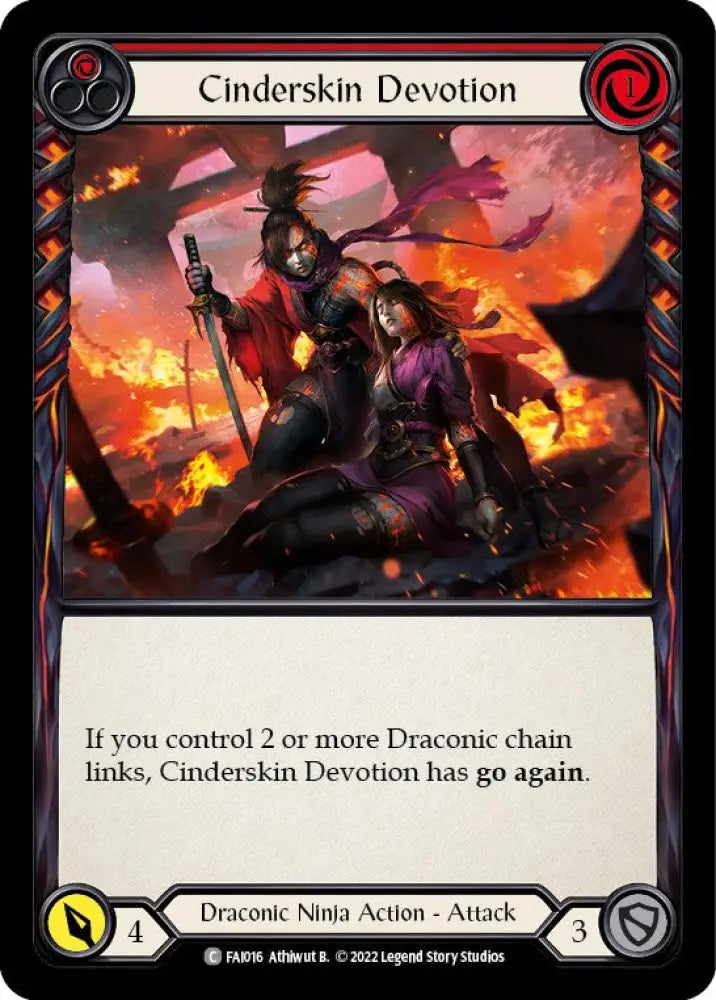Cinderskin Devotion (Red) [Uprising] (Fai Blitz Deck) - Flesh And Blood Single