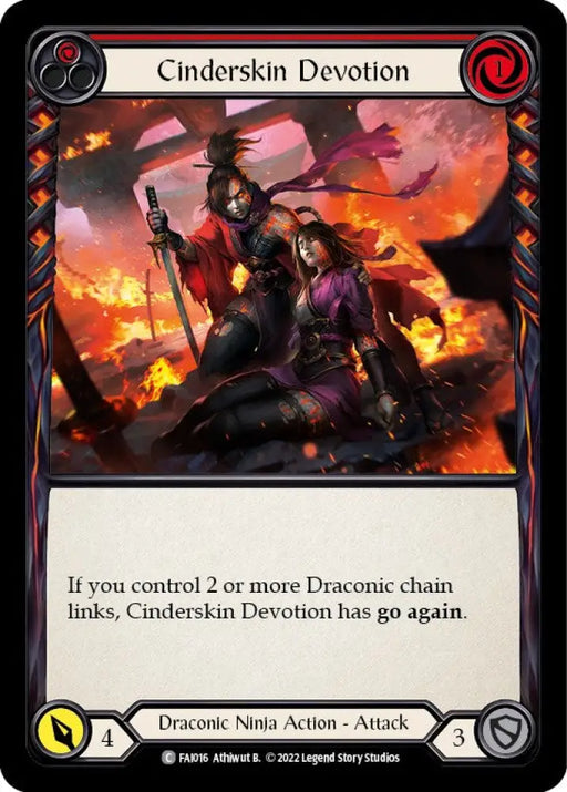 Cinderskin Devotion (Red) [Uprising] (Fai Blitz Deck) - Flesh And Blood Single