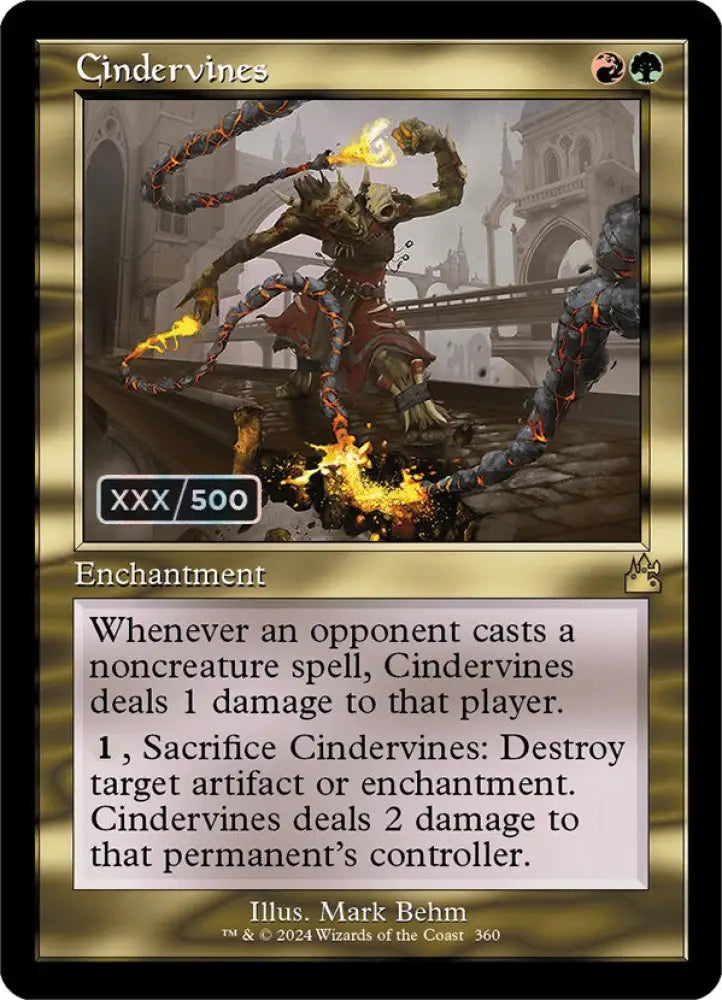 Cindervines (Retro) (Serialized) [Ravnica Remastered] - MTG Single