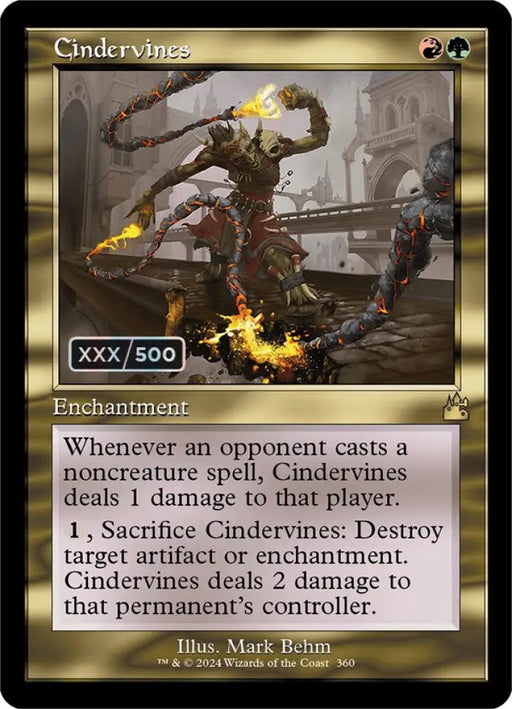 Cindervines (Retro) (Serialized) [Ravnica Remastered] - MTG Single