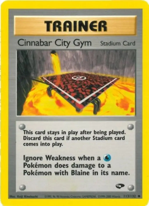 Cinnabar City Gym (113/132) [Gym Challenge Unlimited] - Pokemon Single