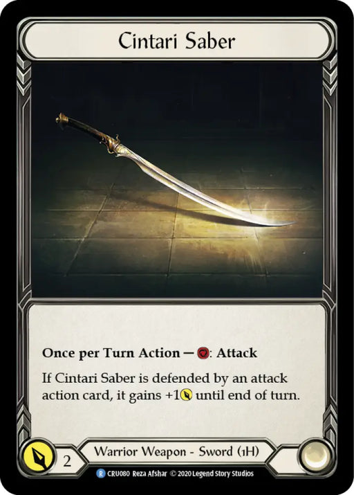 Cintari Saber [Crucible of War 1st Edition] 1st Edition Normal - Flesh And Blood Single