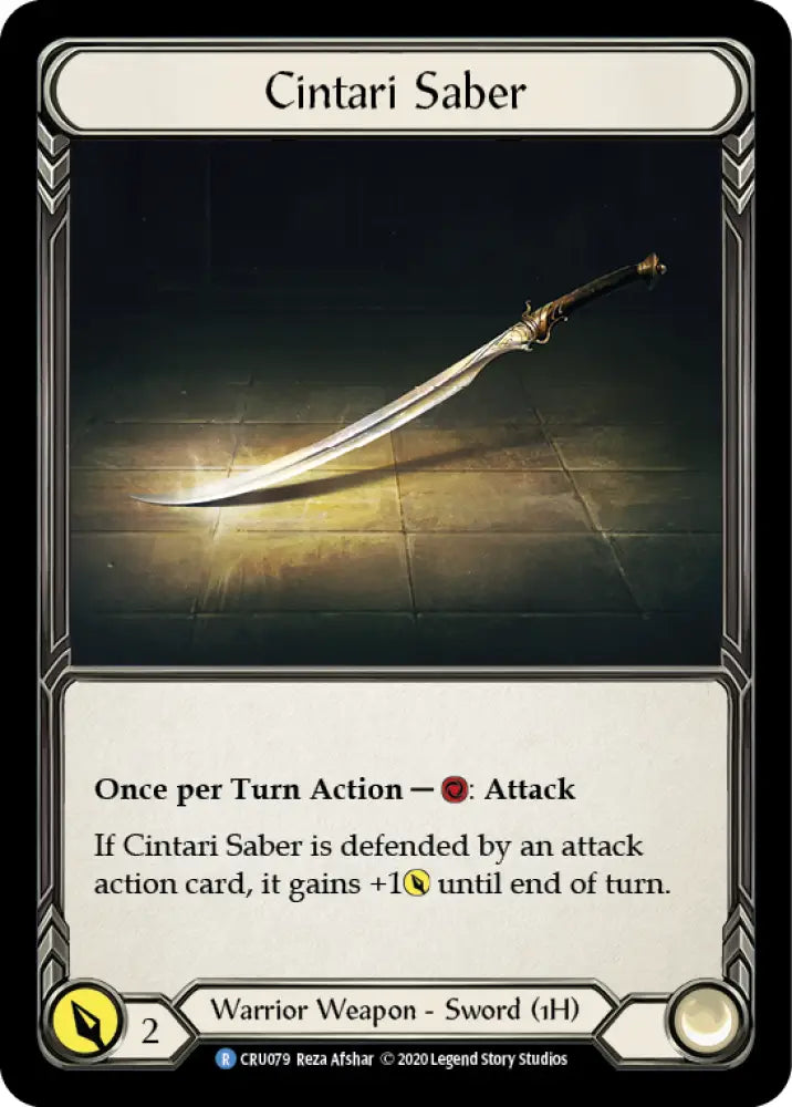 Cintari Saber [Crucible of War 1st Edition] 1st Edition Normal - Flesh And Blood Single