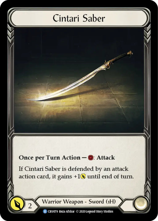 Cintari Saber [Crucible of War 1st Edition] 1st Edition Normal - Flesh And Blood Single