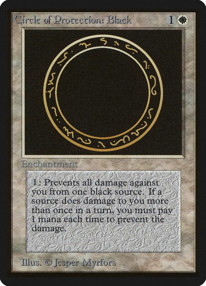Circle of Protection: Black [Beta Edition] - MTG Single