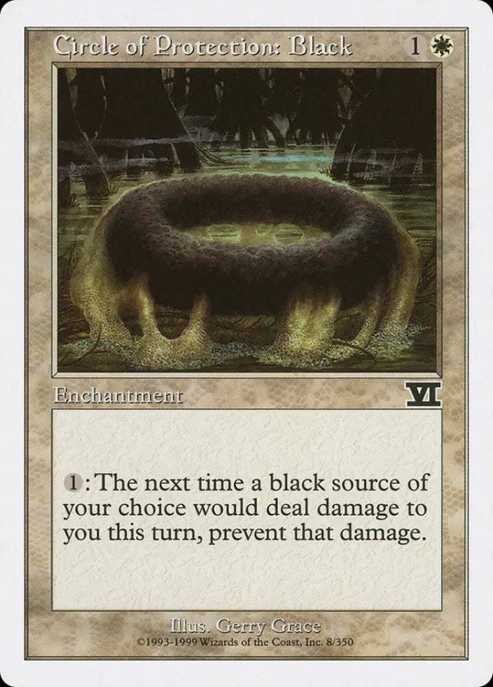 Circle of Protection: Black [Classic Sixth Edition] - MTG Single