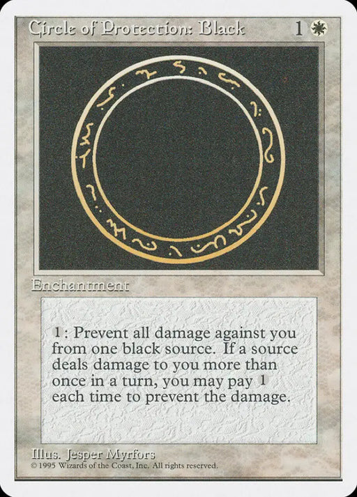 Circle of Protection: Black [Fourth Edition] - MTG Single