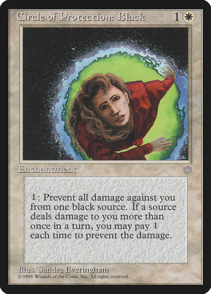 Circle of Protection: Black [Ice Age] - MTG Single