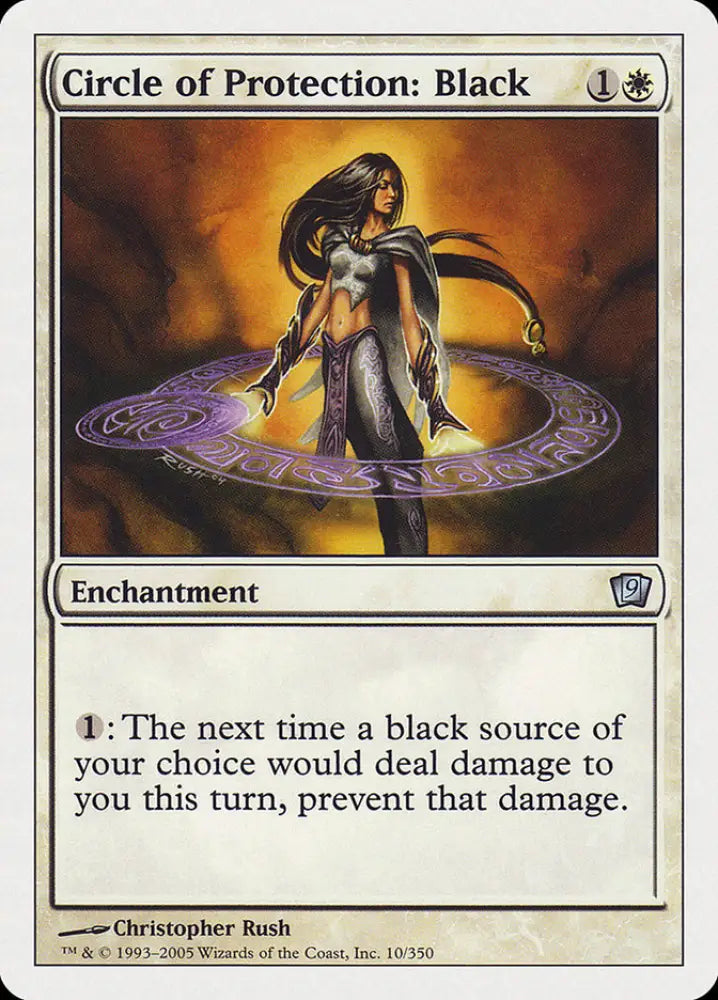Circle of Protection: Black [Ninth Edition] - MTG Single