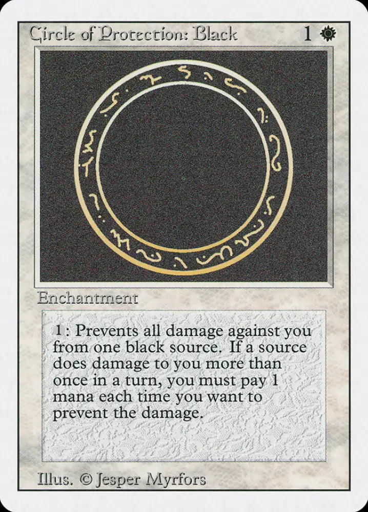 Circle of Protection: Black [Revised Edition] - MTG Single
