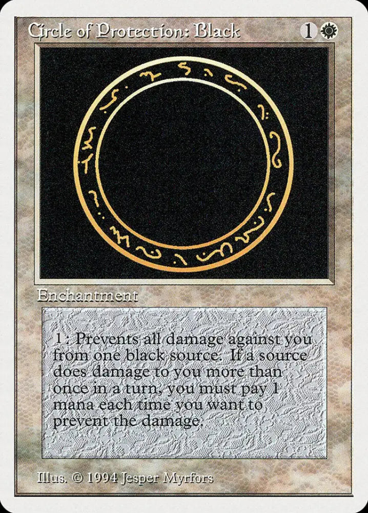 Circle of Protection: Black [Summer Magic / Edgar] - MTG Single