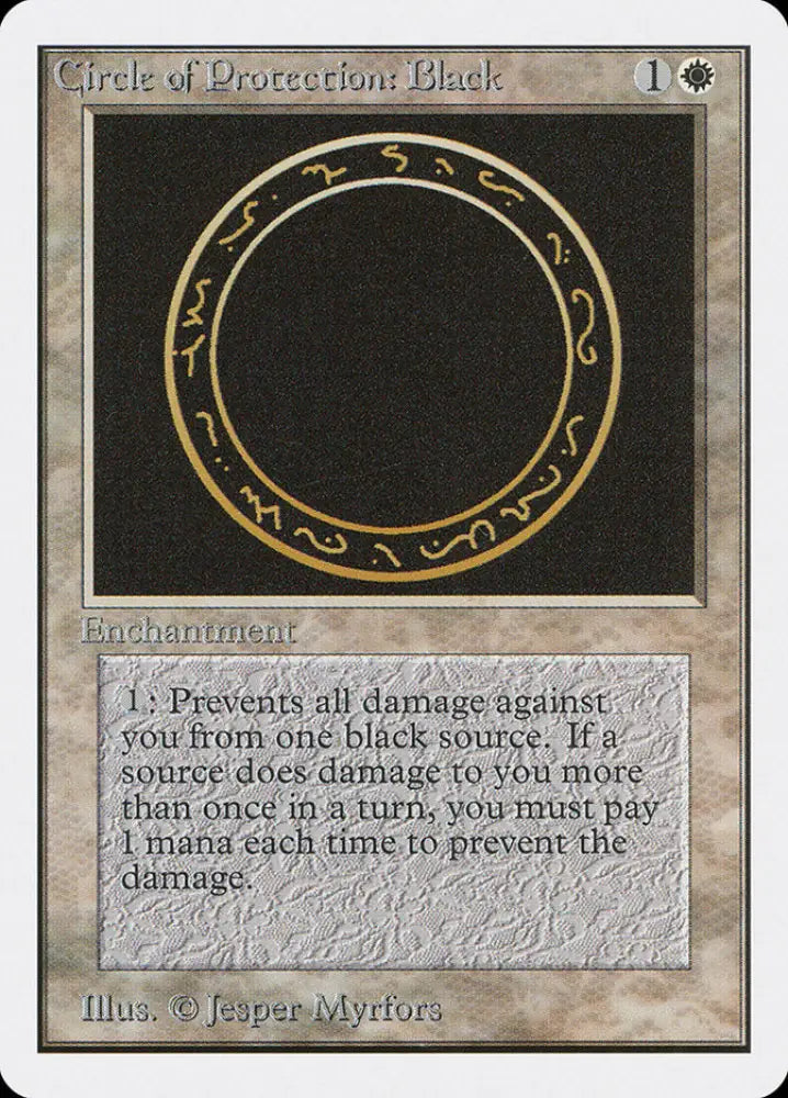 Circle of Protection: Black [Unlimited Edition] - MTG Single