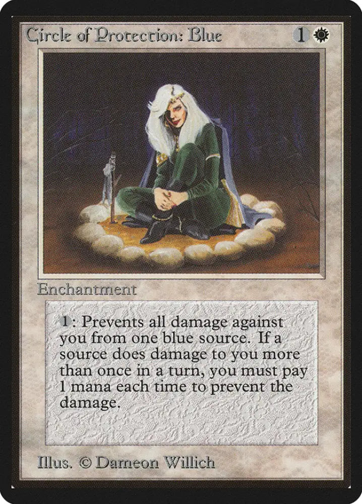 Circle of Protection: Blue [Beta Edition] - MTG Single