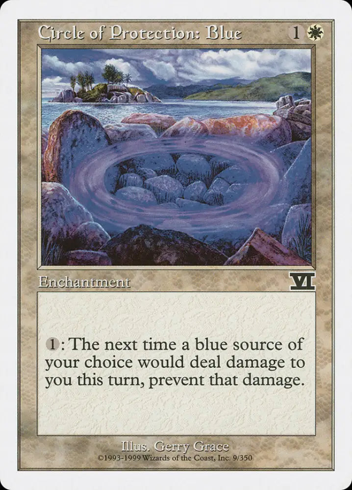 Circle of Protection: Blue [Classic Sixth Edition] - MTG Single