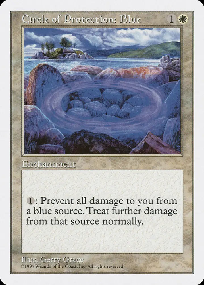 Circle of Protection: Blue [Fifth Edition] - MTG Single