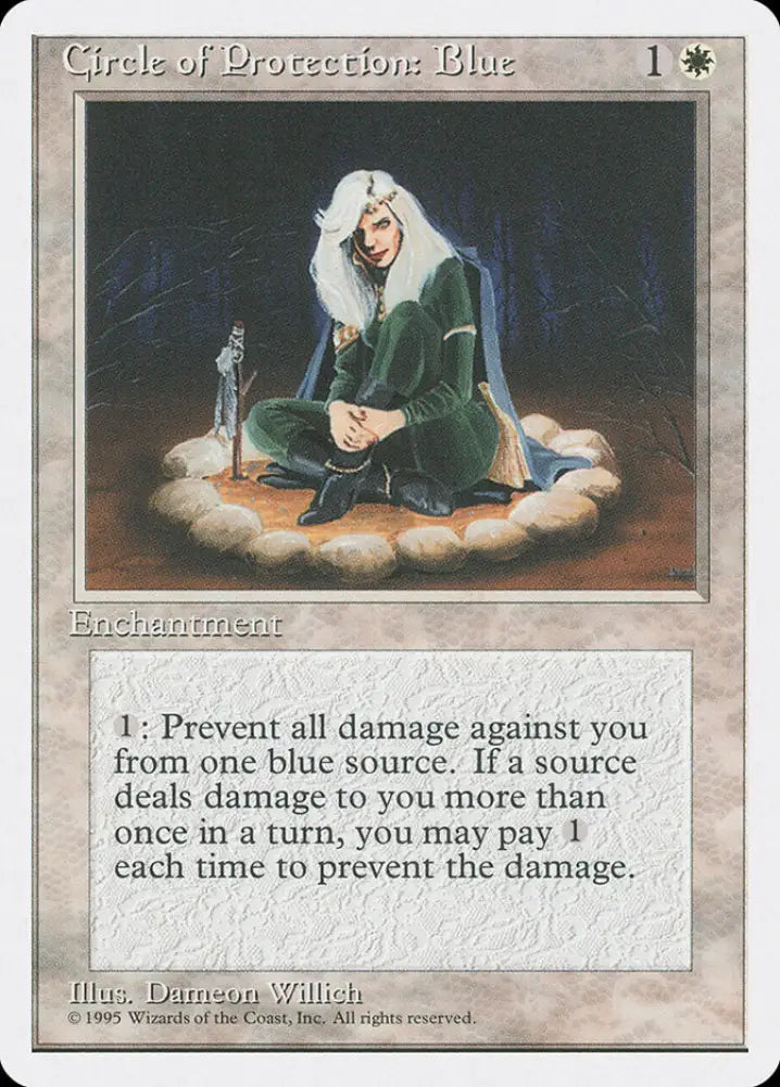 Circle of Protection: Blue [Fourth Edition] - MTG Single