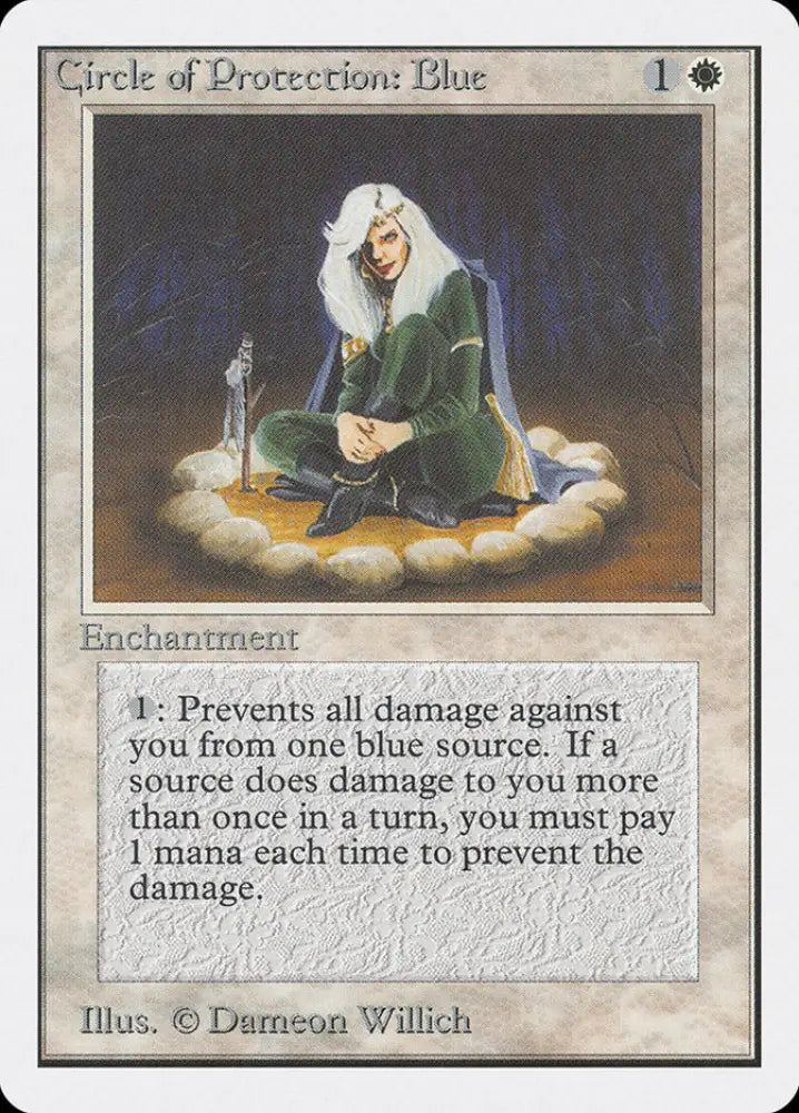 Circle of Protection: Blue [Unlimited Edition] - MTG Single