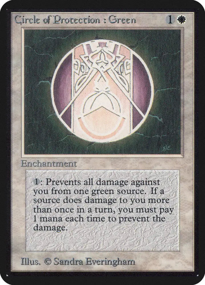 Circle of Protection: Green [Alpha Edition] - MTG Single
