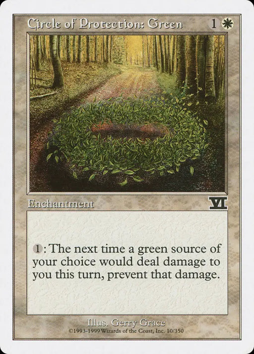 Circle of Protection: Green [Classic Sixth Edition] - MTG Single