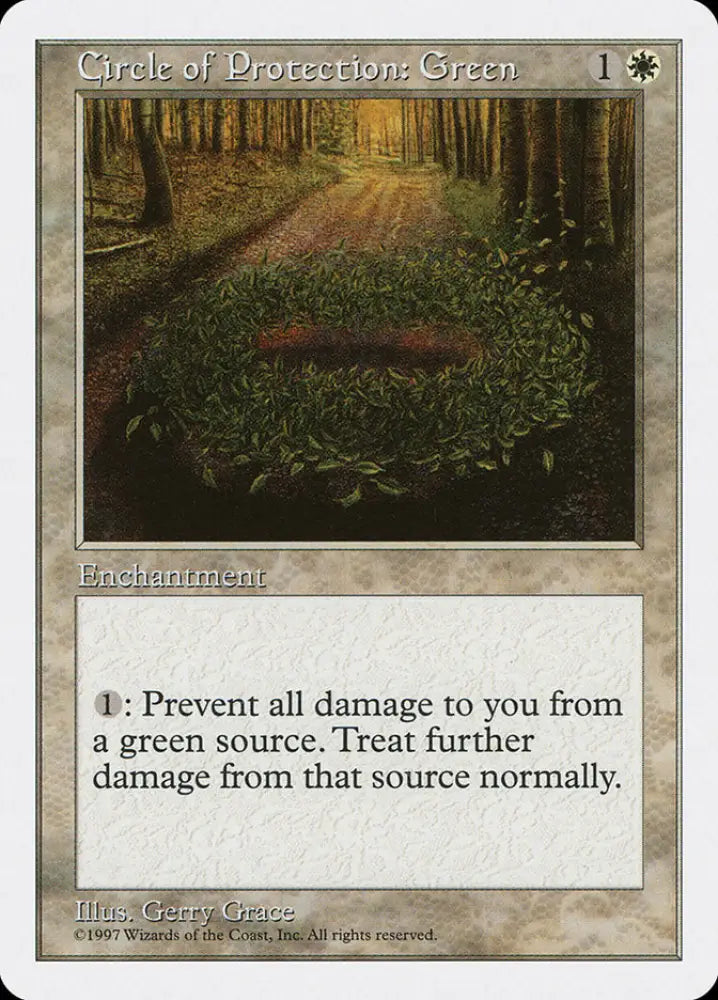 Circle of Protection: Green [Fifth Edition] - MTG Single