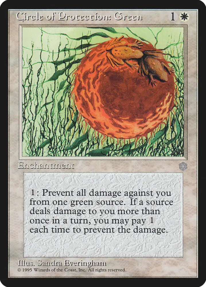 Circle of Protection: Green [Ice Age] - MTG Single