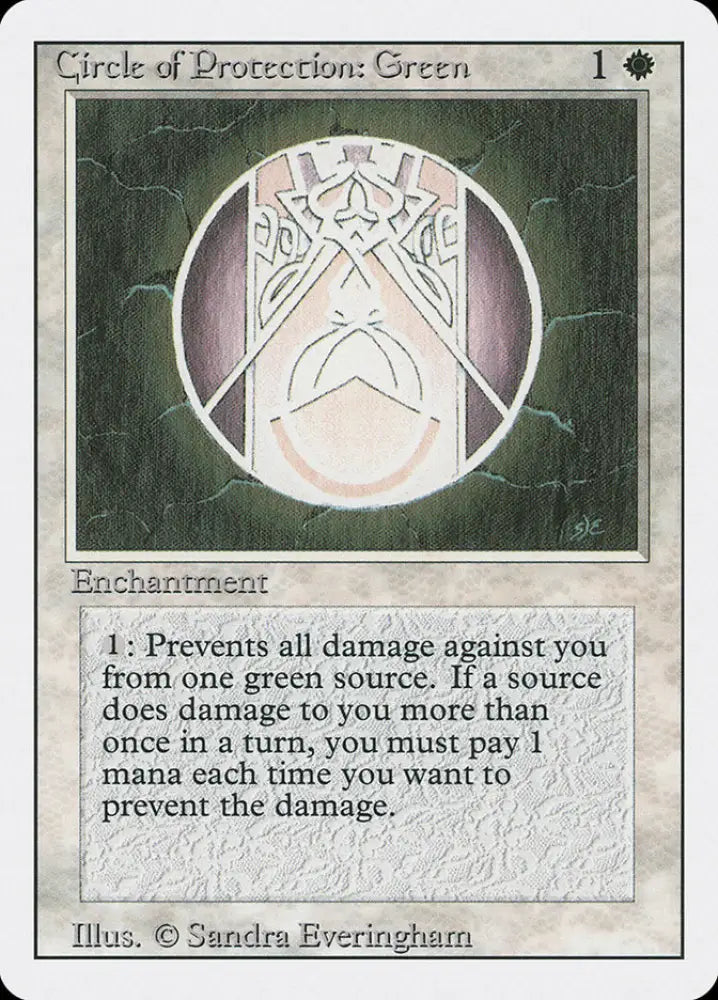 Circle of Protection: Green [Revised Edition] - MTG Single