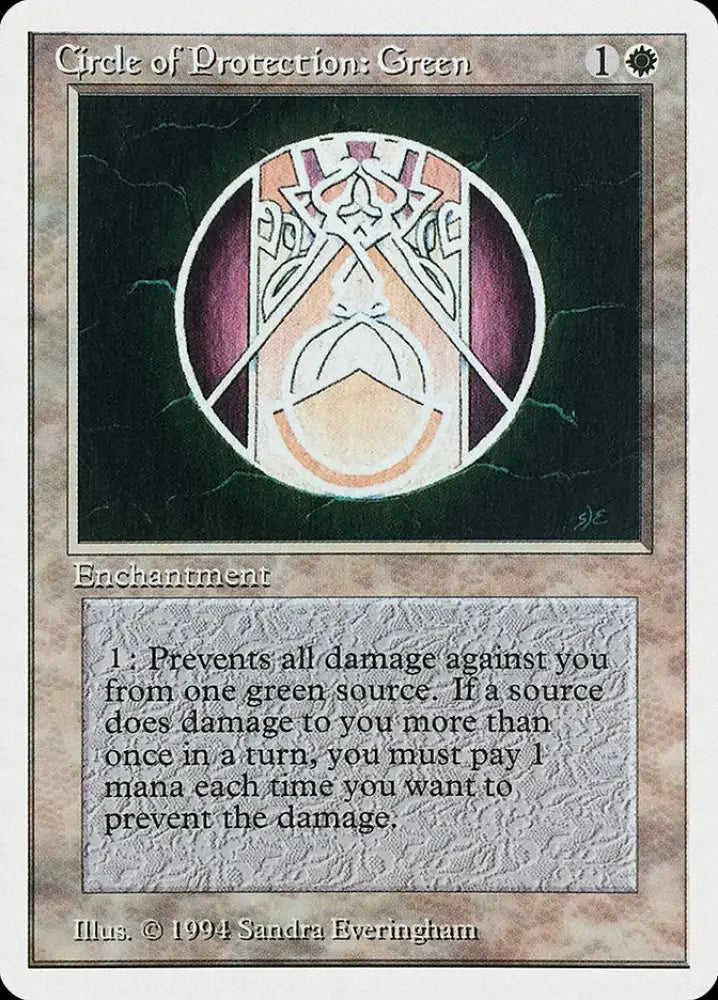 Circle of Protection: Green [Summer Magic / Edgar] - MTG Single