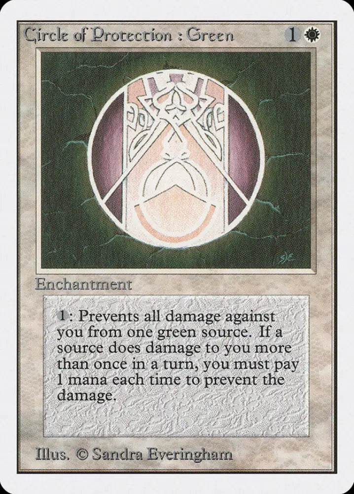 Circle of Protection: Green [Unlimited Edition] - MTG Single