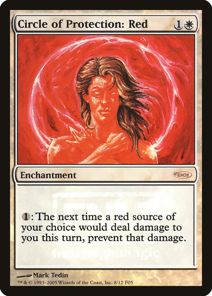 Circle of Protection: Red [Friday Night Magic 2005] - MTG Single