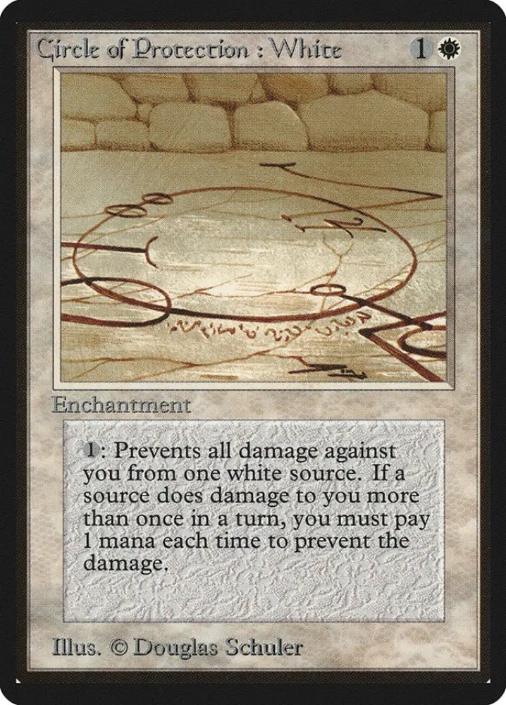 Circle of Protection: White [Beta Edition] - MTG Single