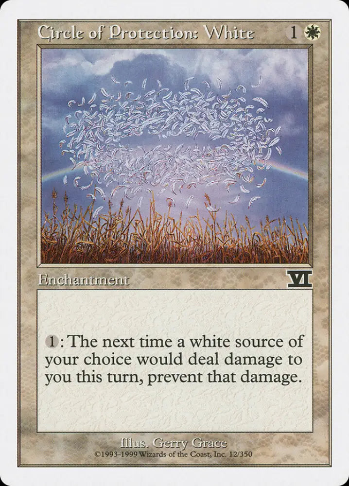 Circle of Protection: White [Classic Sixth Edition] - MTG Single