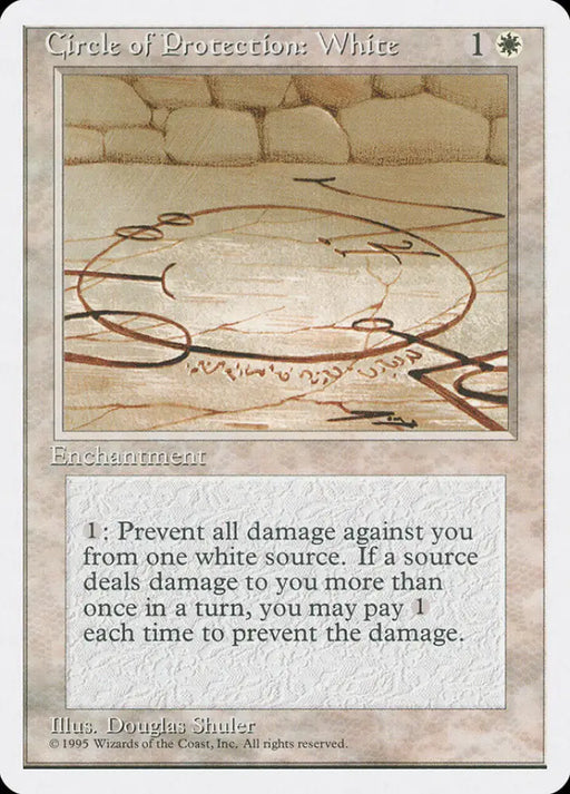 Circle of Protection: White [Fourth Edition] - MTG Single