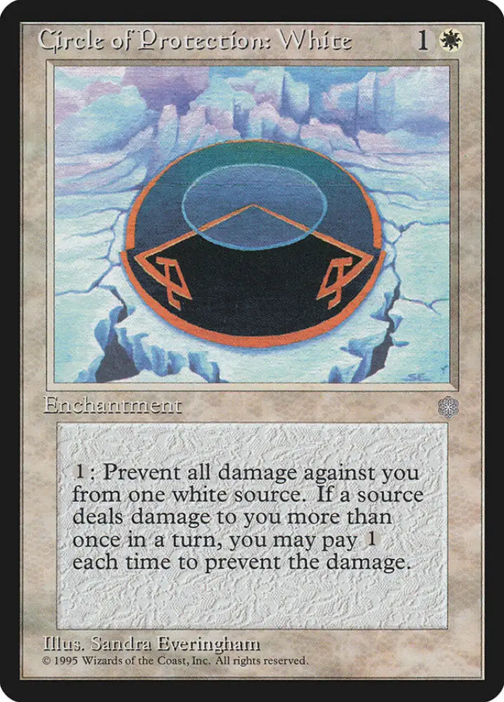 Circle of Protection: White [Ice Age] - MTG Single