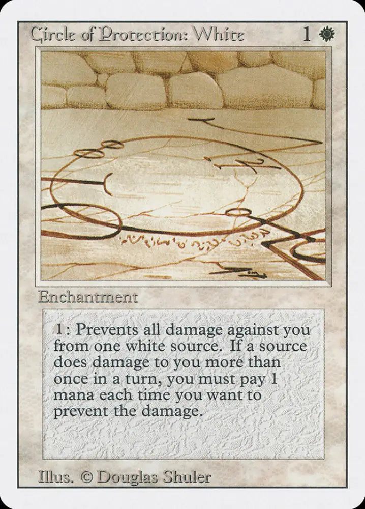 Circle of Protection: White [Revised Edition] - MTG Single