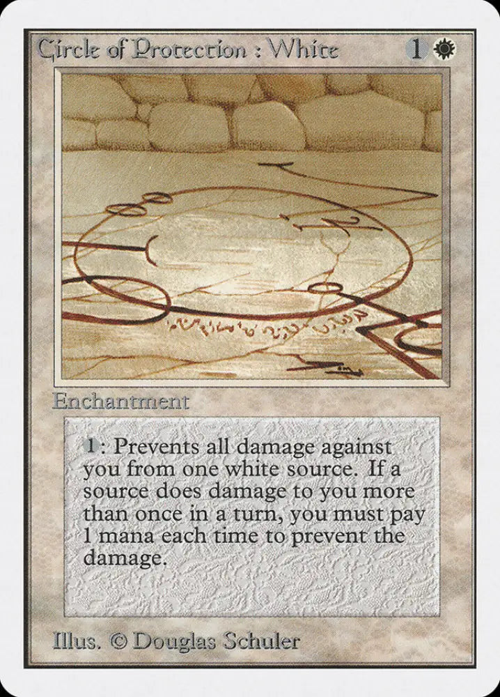 Circle of Protection: White [Unlimited Edition] - MTG Single