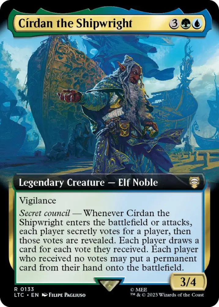 Cirdan the Shipwright (Extended Art) [The Lord of the Rings: Tales of Middle-Earth Commander] - MTG Single