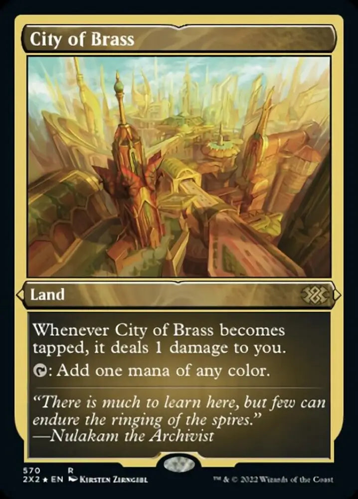 City of Brass (Foil Etched) [Double Masters 2022] - MTG Single