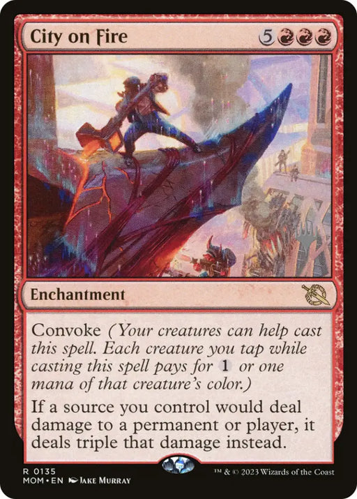 City on Fire (Promo Pack) [March of the Machine Promos] - MTG Single
