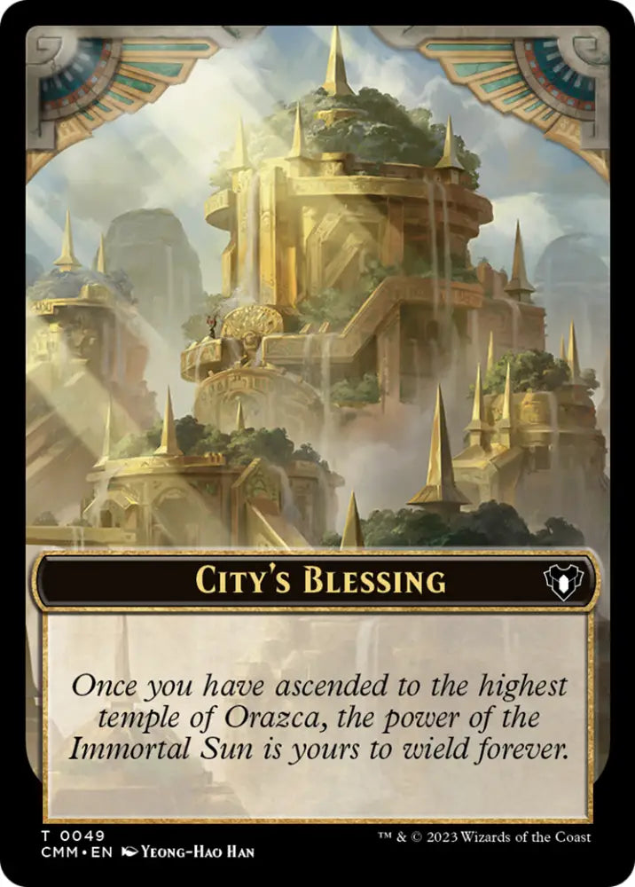 City’s Blessing // Construct (0075) Double-Sided Token [Commander Masters Tokens] - MTG Single