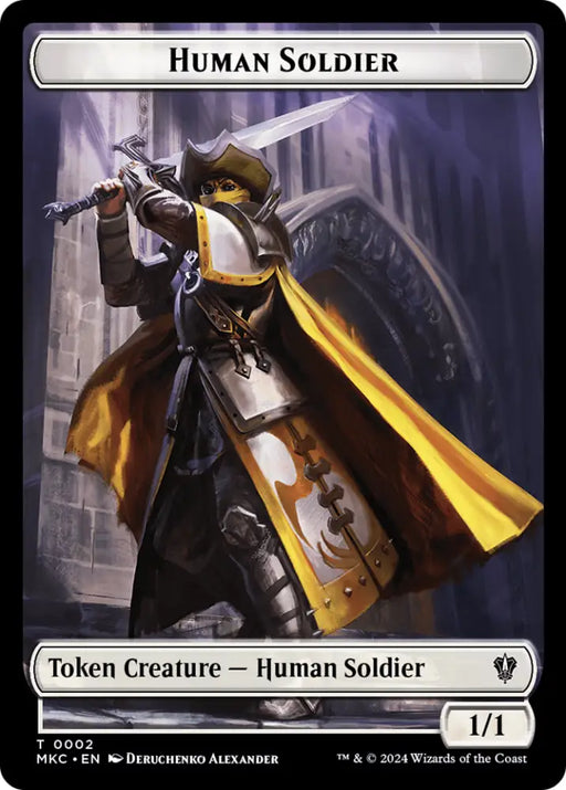 City’s Blessing // Human Soldier Double-Sided Token [Murders at Karlov Manor Commander Tokens] - MTG Single