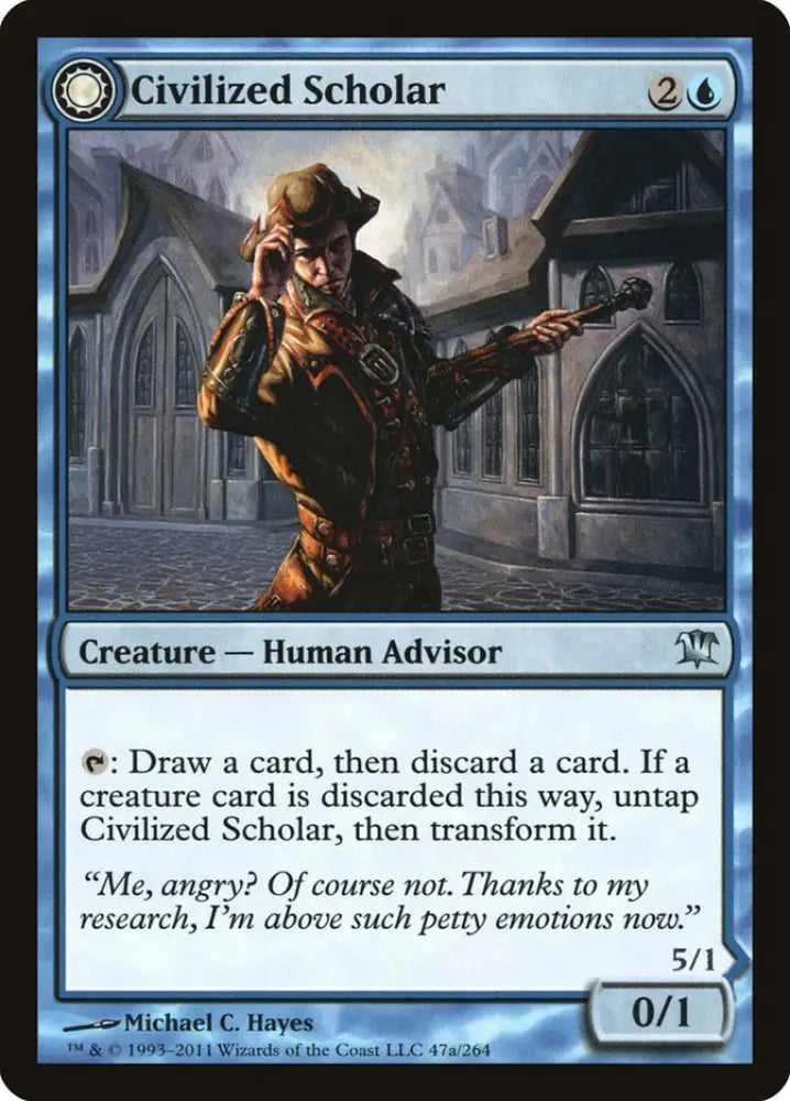 Civilized Scholar // Homicidal Brute [Innistrad] - MTG Single