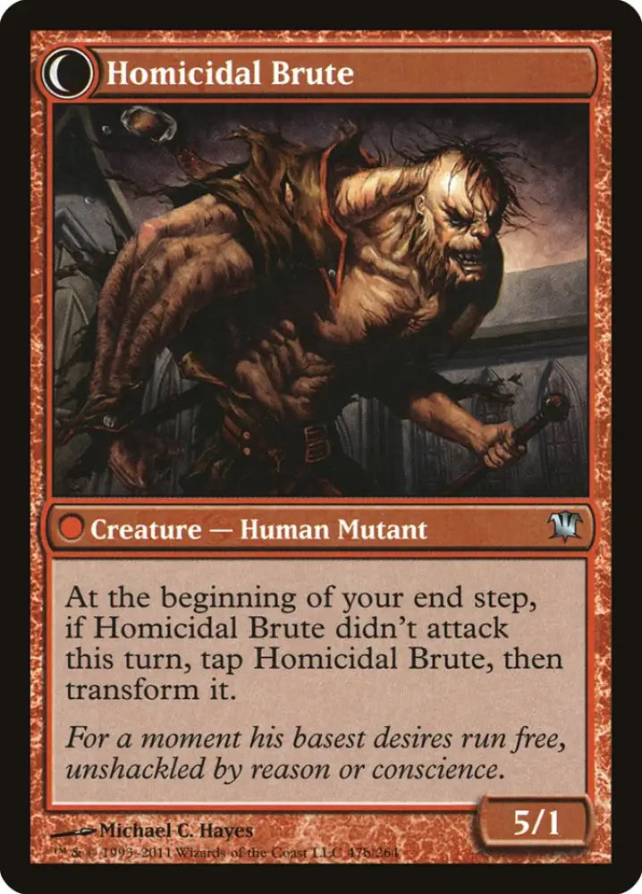 Civilized Scholar // Homicidal Brute [Innistrad] - MTG Single