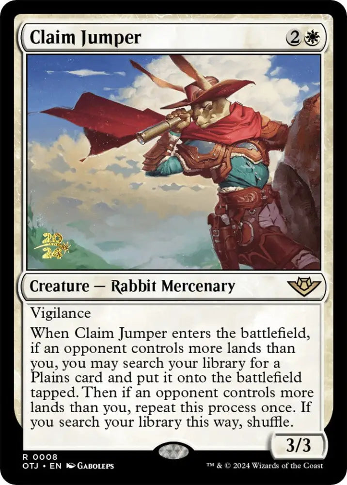 Claim Jumper [Outlaws of Thunder Junction Prerelease Promos] - MTG Single