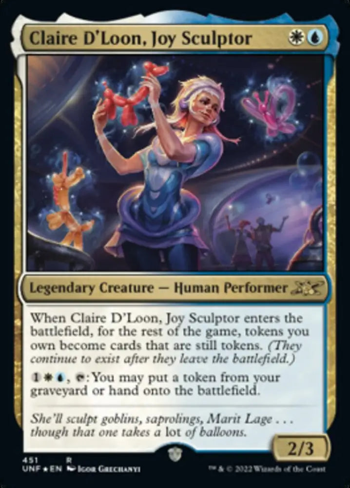Claire D’Loon Joy Sculptor (Galaxy Foil) [Unfinity] - MTG Single